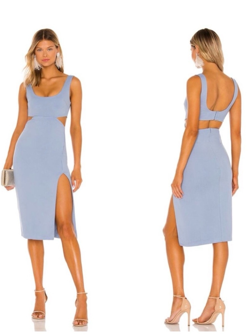 Lovers and Friends Titus
MIDI Dress in Baby Blue Size medium NWT